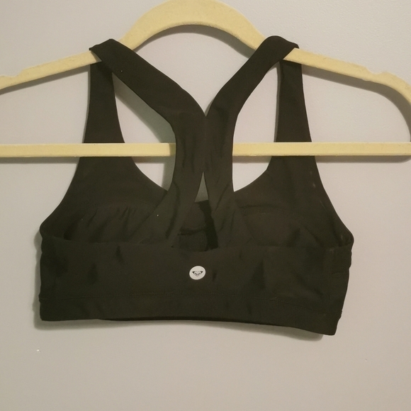 ROXY Sports Bra Bikini Top Racerback Black Small - Picture 2 of 5